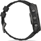 Garmin Unisex Fēnix 8 Amoled Sapphire GPS Uhr, schwarz-carbongrau Titan DLC, 51mm