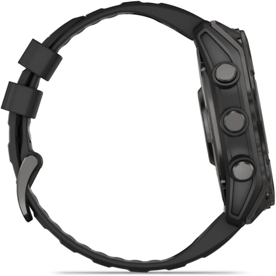 Garmin Unisex Fēnix 8 Amoled Sapphire GPS Uhr, schwarz-carbongrau Titan DLC, 51mm