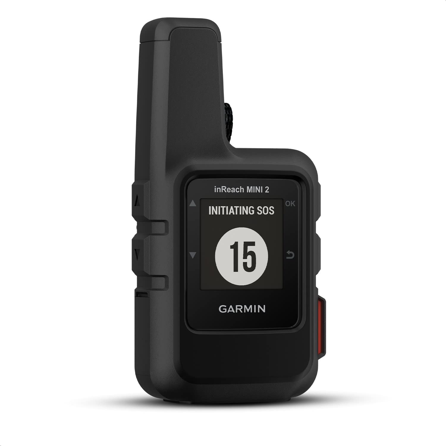 Garmin inReach Mini 2 – GPS-Satelliten-Kommunikationsgerät mit 24/7 Notruf-Funktion, weltweitem Nachrichtenversand ohne Mobilfunkempfang (ABO erforderlich) & Pfeilnavigation, bis 14 Tage Akkulaufzeit