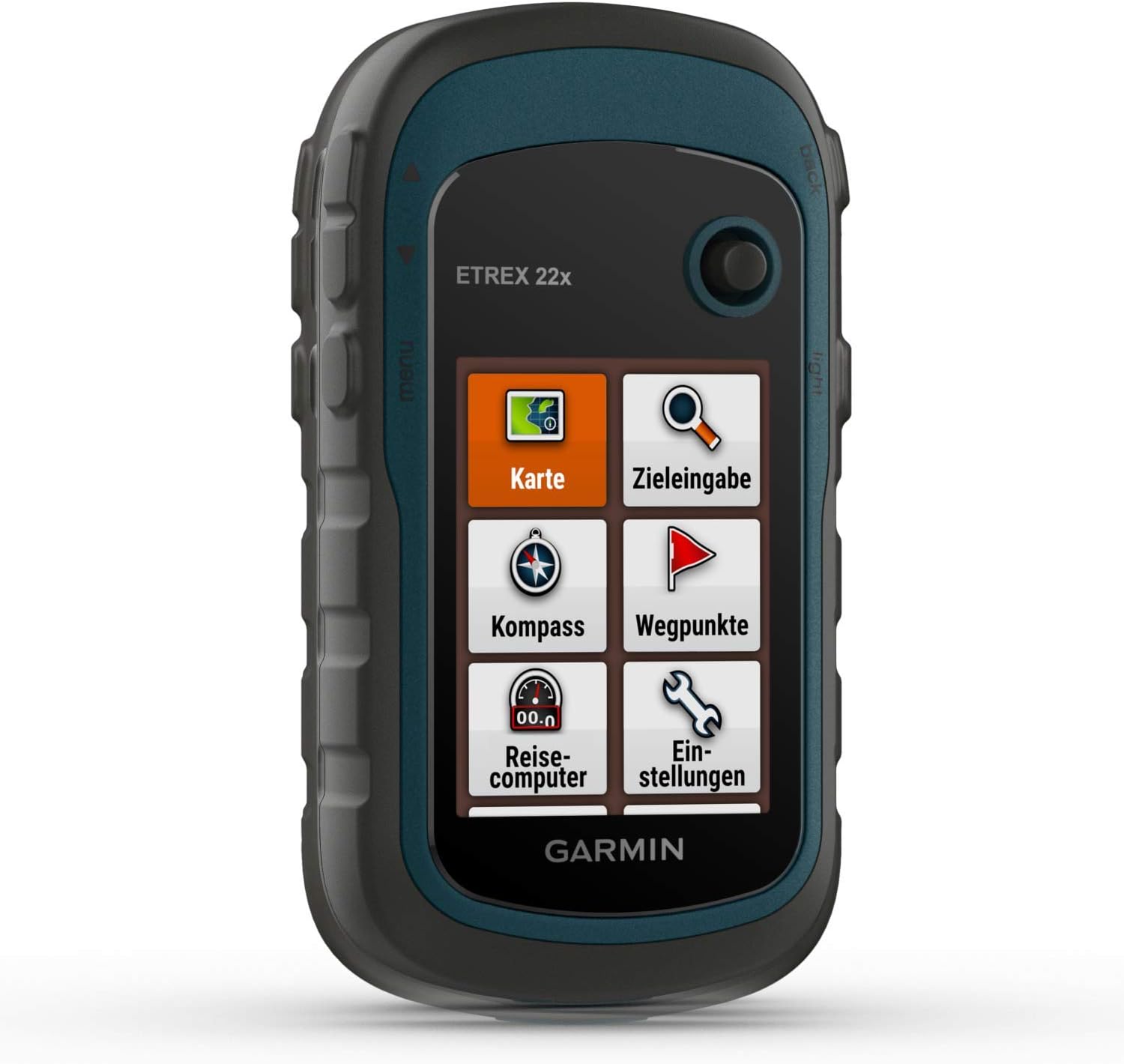 Garmin eTrex 22x – Robustes, wasserdichtes GPS-Outdoor-Navi mit 2,2" (5,6 cm) Farbdisplay mit Tastenbedienung, vorinstallierter TopoActive-Europakarte und 25 Std Akkulaufzeit