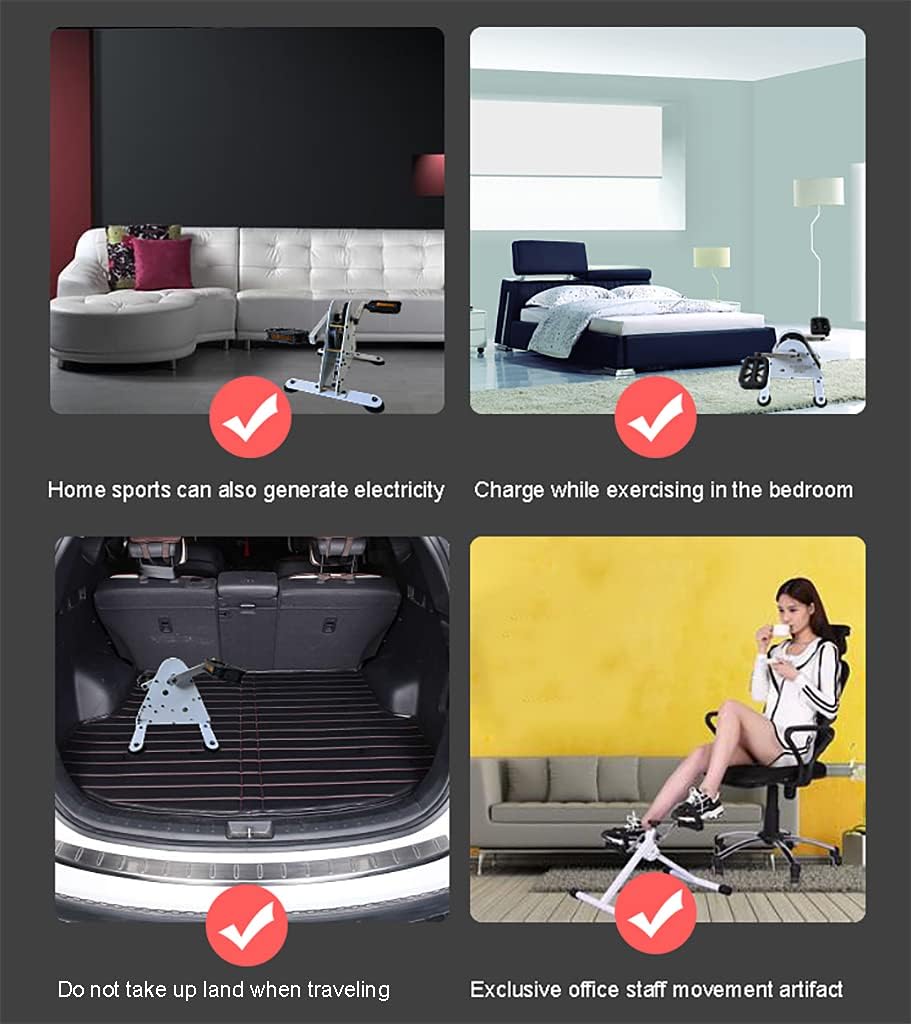 50W/100W Pedalgenerator Fußbetriebene Stromerzeugung, Handkurbelgeneratoren, Fitness-Stromerzeugungs-Rehabilitations-Trainingsgerät, Spinning Bike USB-Schnittstelle/DC1-35V-Ausgangsschnittstelle