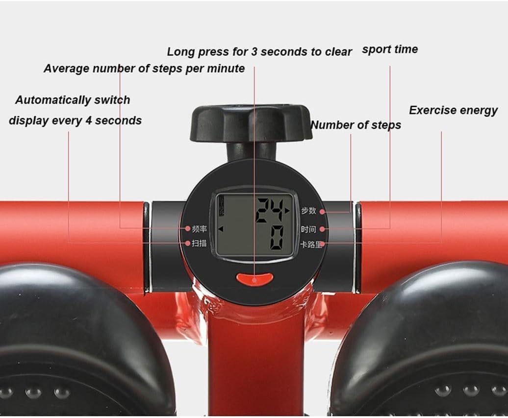 Stepper, Fitnessübung, elliptischer Twister-Stepper – hochwertiger Stahl, einfach stehendes Training, digitale Anzeige
