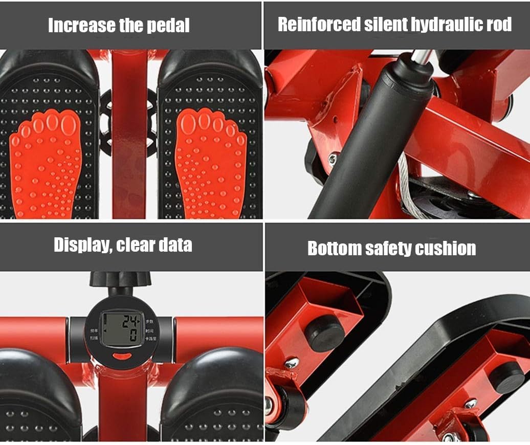 Stepper, Fitnessübung, elliptischer Twister-Stepper – hochwertiger Stahl, einfach stehendes Training, digitale Anzeige