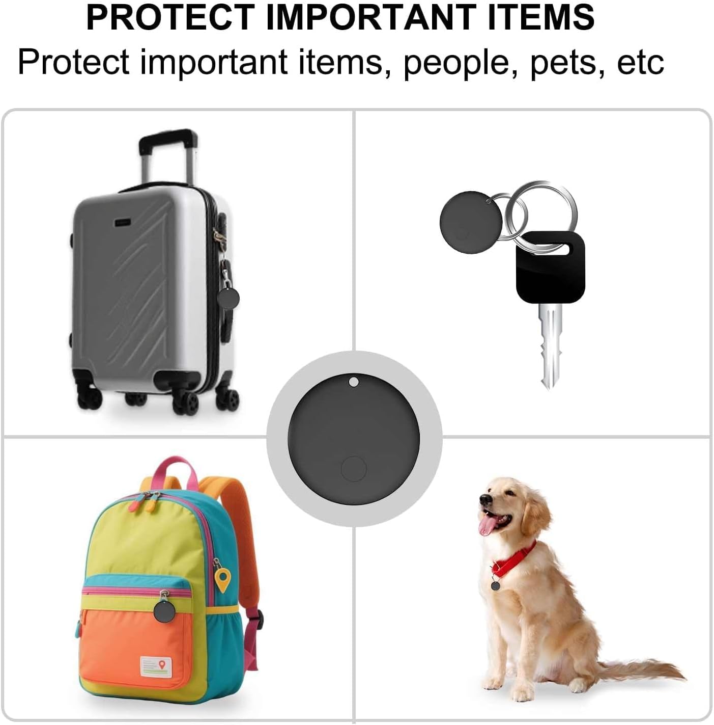 Mini-GPS-Tracker für Fahrzeuge, verstecktes Ortungsgerät für Fahrzeuge, Fahrzeugtracker ohne Abonnement, kompatibel mit „Find My“, Smart Tag mit Audio für Kinder, Schlüssel, Hunde, Gepäck, Taschen (An