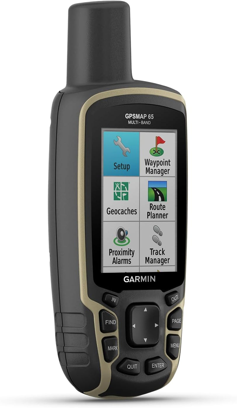 Garmin GPSMAP 65 – Robustes GPS-Outdoor-Navi mit vorinstallierter TopoActive Europakarte und 2,6“ Farbdisplay. Beste Navigation Dank 5 Satellitensystemen & Multi-Frequenz-Technologie, wasserdicht.