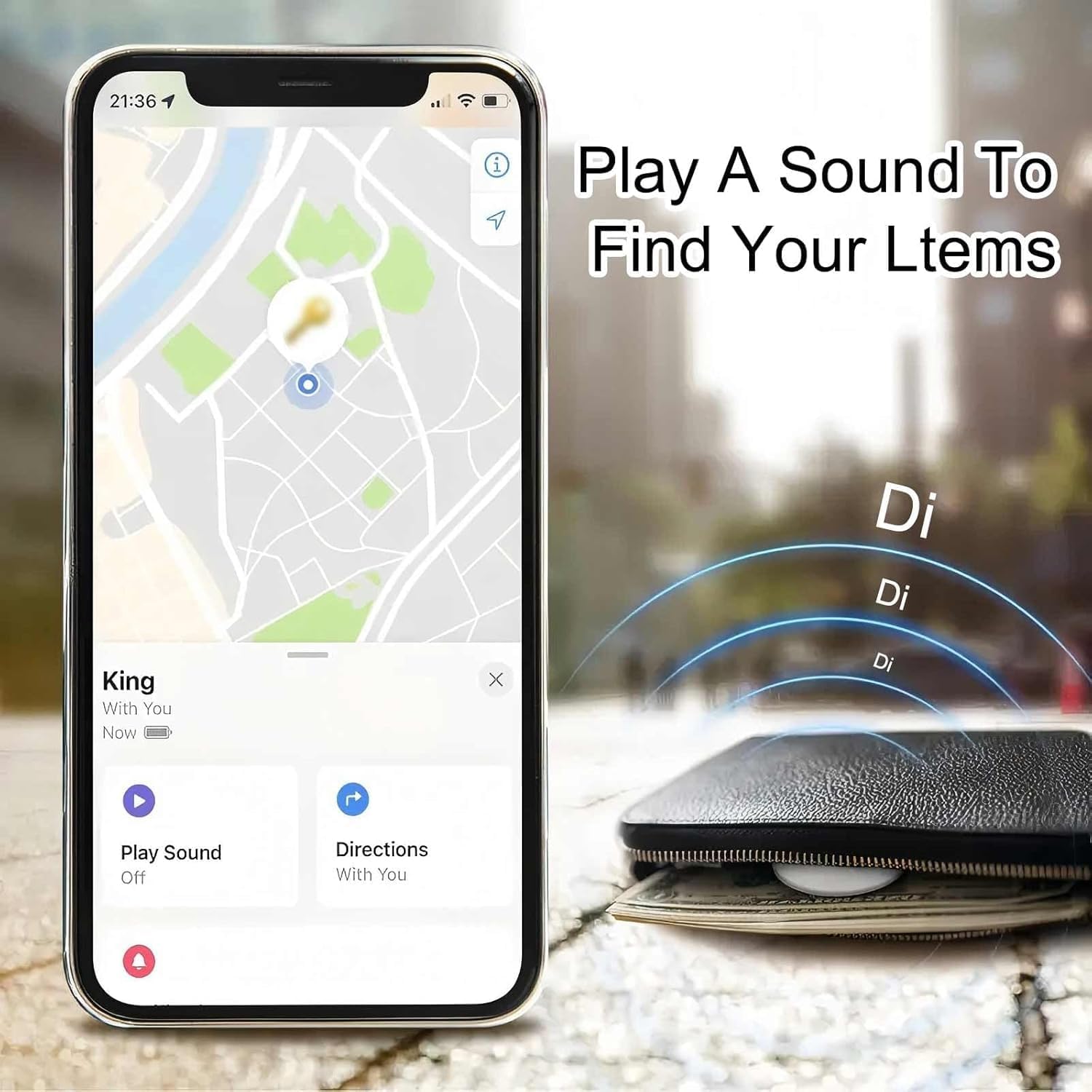 Mini-GPS-Tracker für Fahrzeuge, verstecktes Ortungsgerät für Fahrzeuge, Fahrzeugtracker ohne Abonnement, kompatibel mit „Find My“, Smart Tag mit Audio für Kinder, Schlüssel, Hunde, Gepäck, Taschen (An