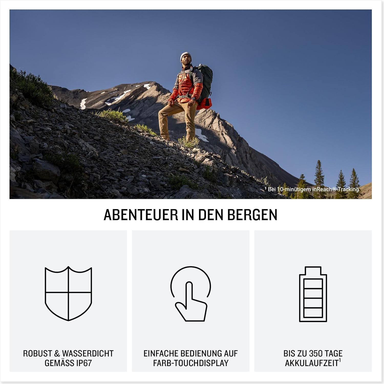 Garmin inReach Mini 3 Plus - SOS Satelliten-Kommunikationsgerät, 1,9" Farb- und Touchdisplay, 14 Tage Akkulaufzeit, 24/7 SOS-Notruf, Sprachnachrichten ohne Mobilfunkempfang (ABO erforderlich), Sirene