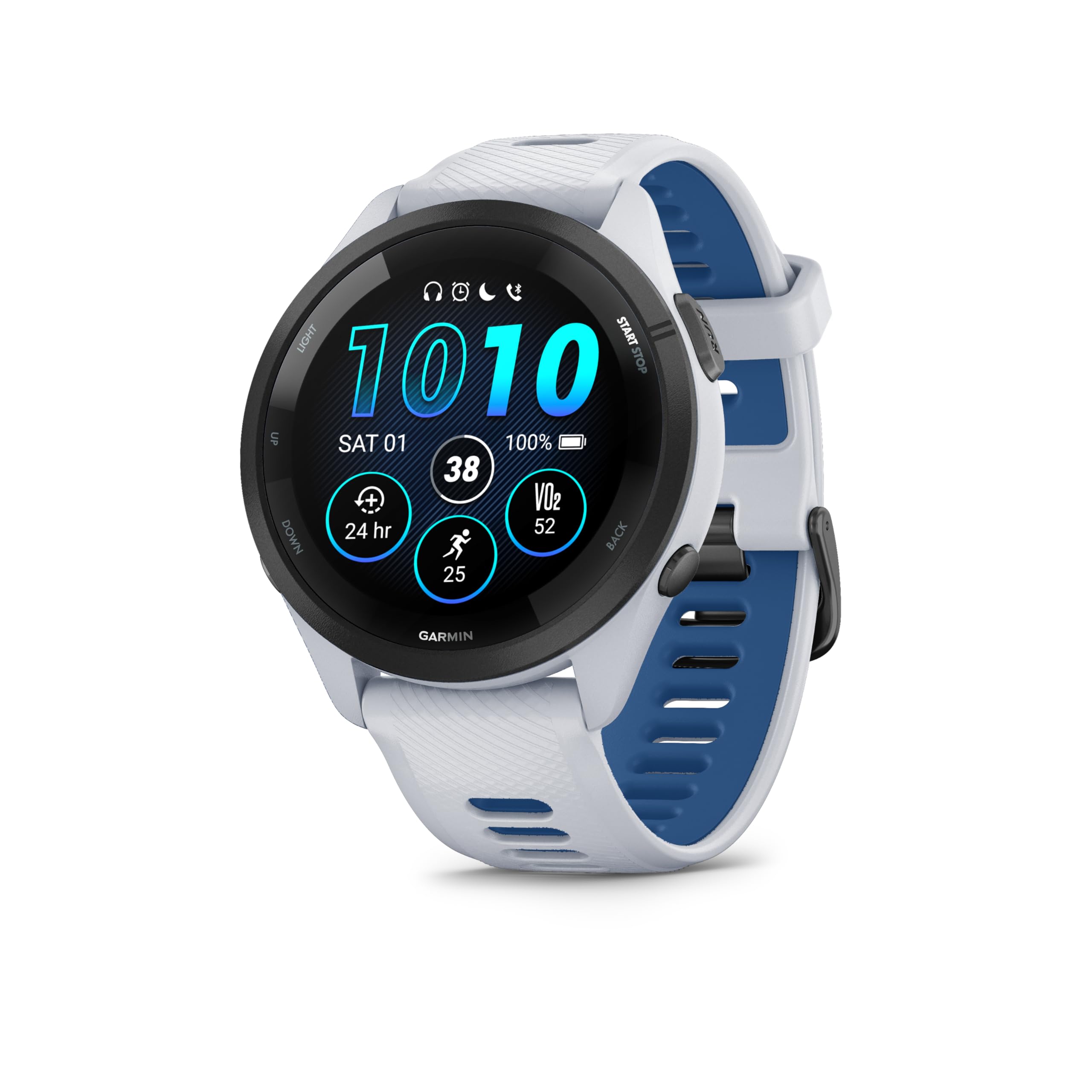 Forerunner 265 46mm - Laufuhr, 1,3" AMOLED-Display, 13 Tage Akkulaufzeit, 30+ Sport-Apps, Trainingsanalyse, spezielle Lauffunktionen, Trainingsbereitschaft, erweiterte Schlaffunktionen, GarminMusic