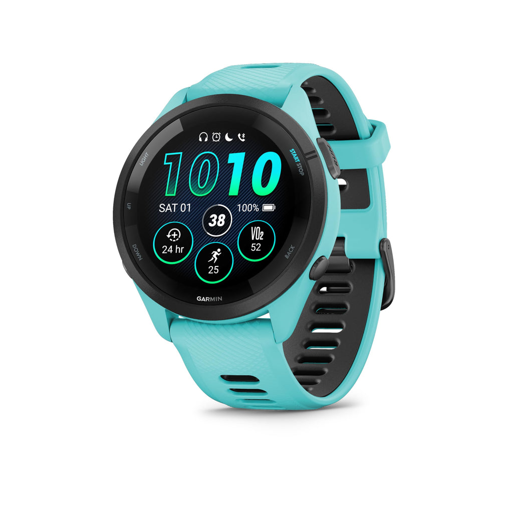 Forerunner 265 46mm - Laufuhr, 1,3" AMOLED-Display, 13 Tage Akkulaufzeit, 30+ Sport-Apps, Trainingsanalyse, spezielle Lauffunktionen, Trainingsbereitschaft, erweiterte Schlaffunktionen, GarminMusic