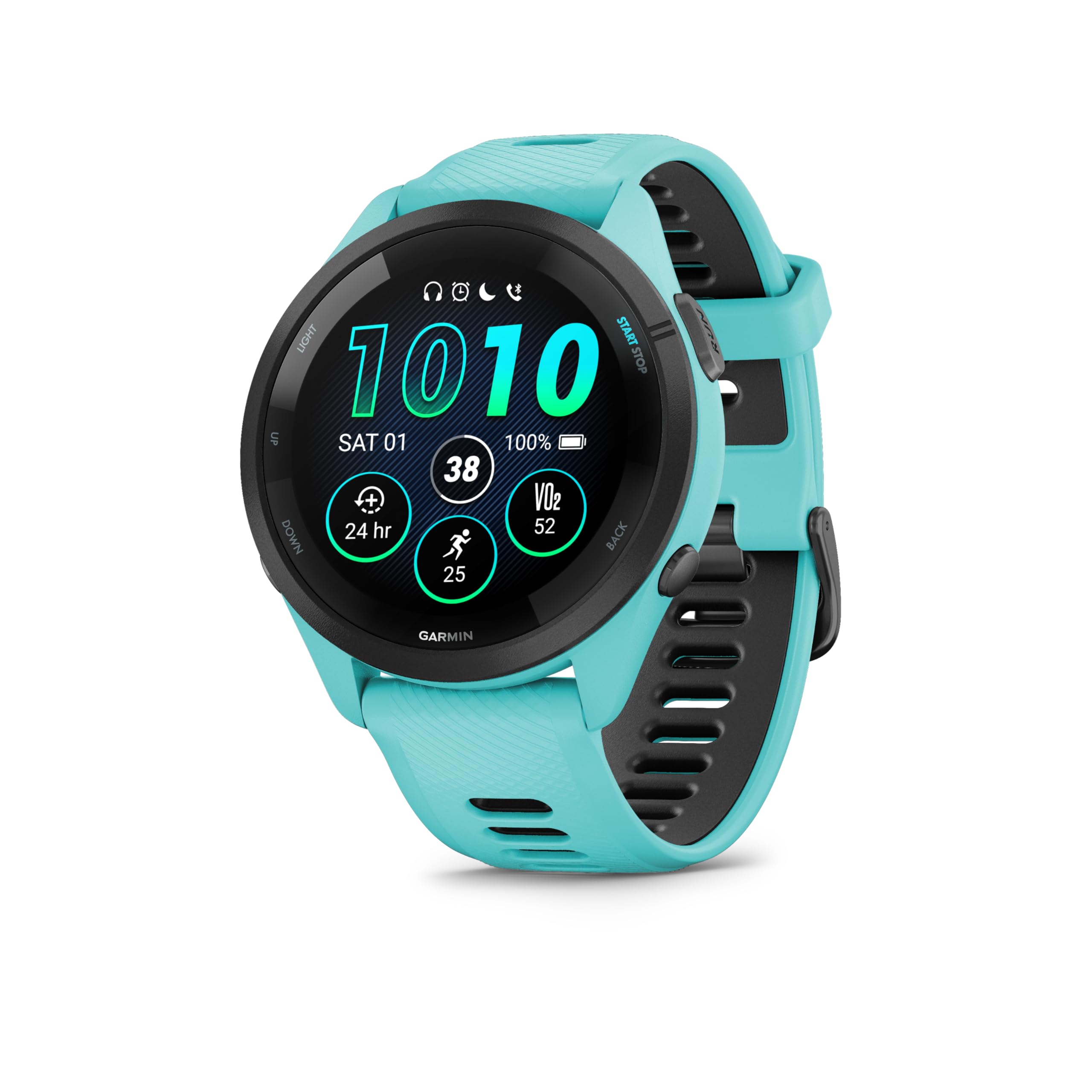 Forerunner 265 46mm - Laufuhr, 1,3" AMOLED-Display, 13 Tage Akkulaufzeit, 30+ Sport-Apps, Trainingsanalyse, spezielle Lauffunktionen, Trainingsbereitschaft, erweiterte Schlaffunktionen, GarminMusic