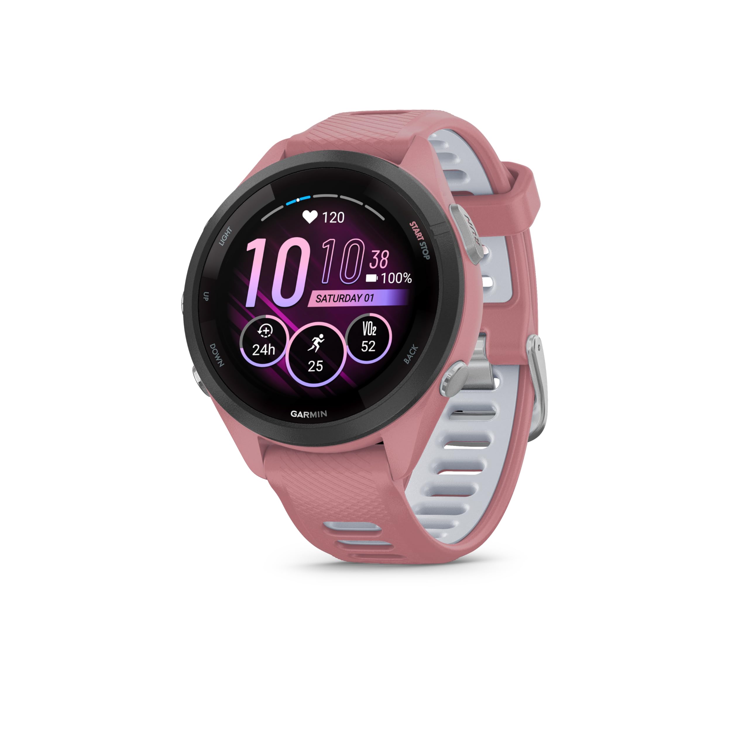 Forerunner 265 46mm - Laufuhr, 1,3" AMOLED-Display, 13 Tage Akkulaufzeit, 30+ Sport-Apps, Trainingsanalyse, spezielle Lauffunktionen, Trainingsbereitschaft, erweiterte Schlaffunktionen, GarminMusic