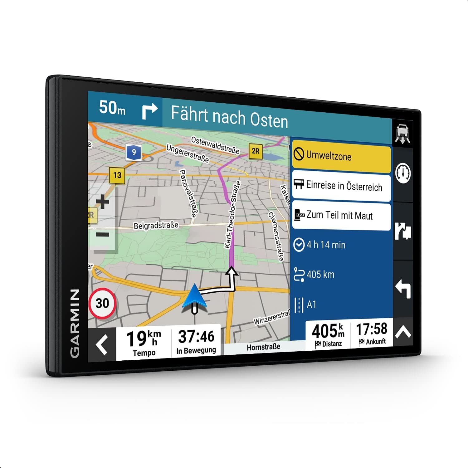 Garmin DriveSmart 66 MT-S – Navigationsgerät mit hellem 6 Zoll (15,2 cm) HD-Display, 3D-Europakarten mit Umweltzonen, Verkehrsinfos in Echtzeit via Garmin Drive App, Sprach- und Fahrerassistenz