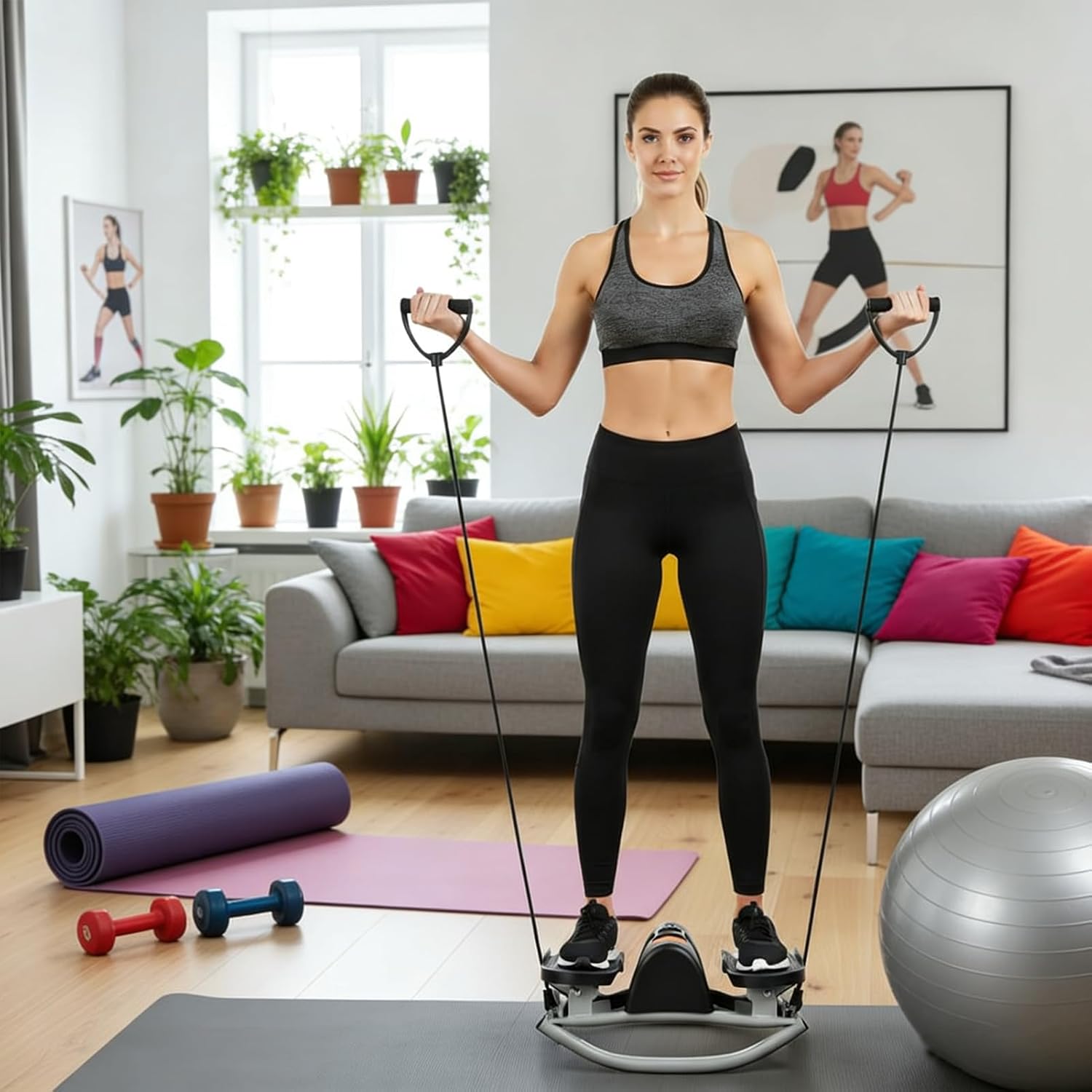 Rock Stepper Trainingsgerät | Trainingsgerät für Zuhause,Seitliches Wippen Fitness Stepper - Für Frauen Männer Zuhause Büro Fitness