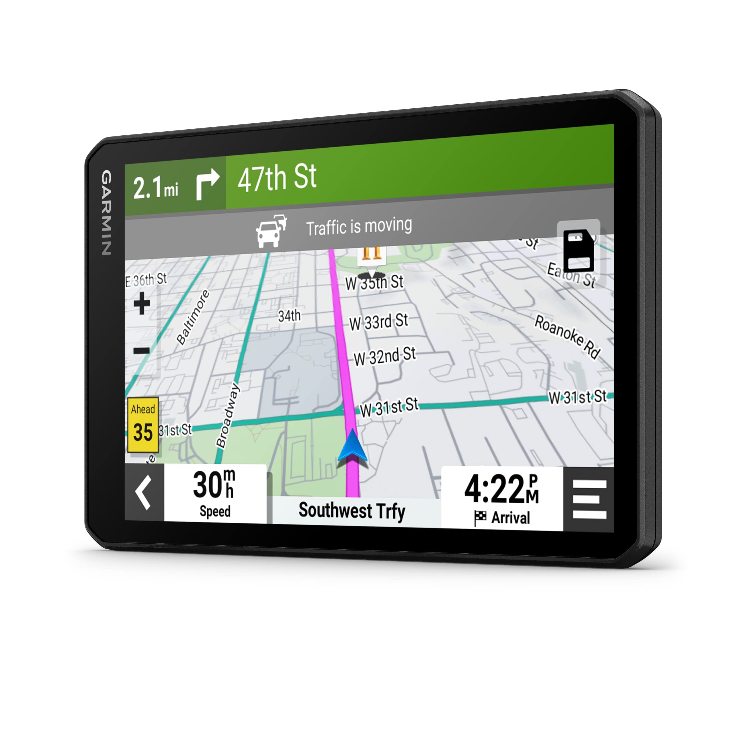 Garmin DriveSmart 66 MT-S – Navigationsgerät mit hellem 6 Zoll (15,2 cm) HD-Display, 3D-Europakarten mit Umweltzonen, Verkehrsinfos in Echtzeit via Garmin Drive App, Sprach- und Fahrerassistenz