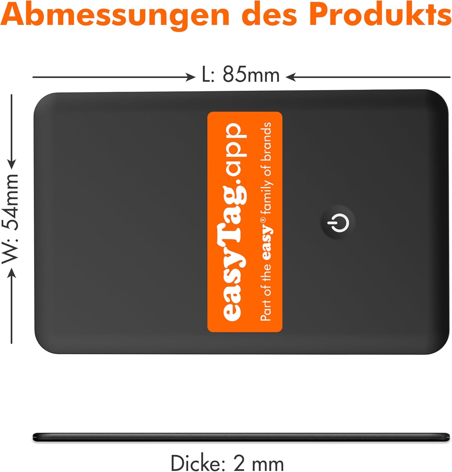easyTag Tracking Card (Nur Samsung) - Schlanker und globaler Wallet Tracker für Geldbörsen, Taschen, Koffer und Gepäck. Wiederaufladbare Tracking Card kompatibel mit der Samsung SmartThings App.