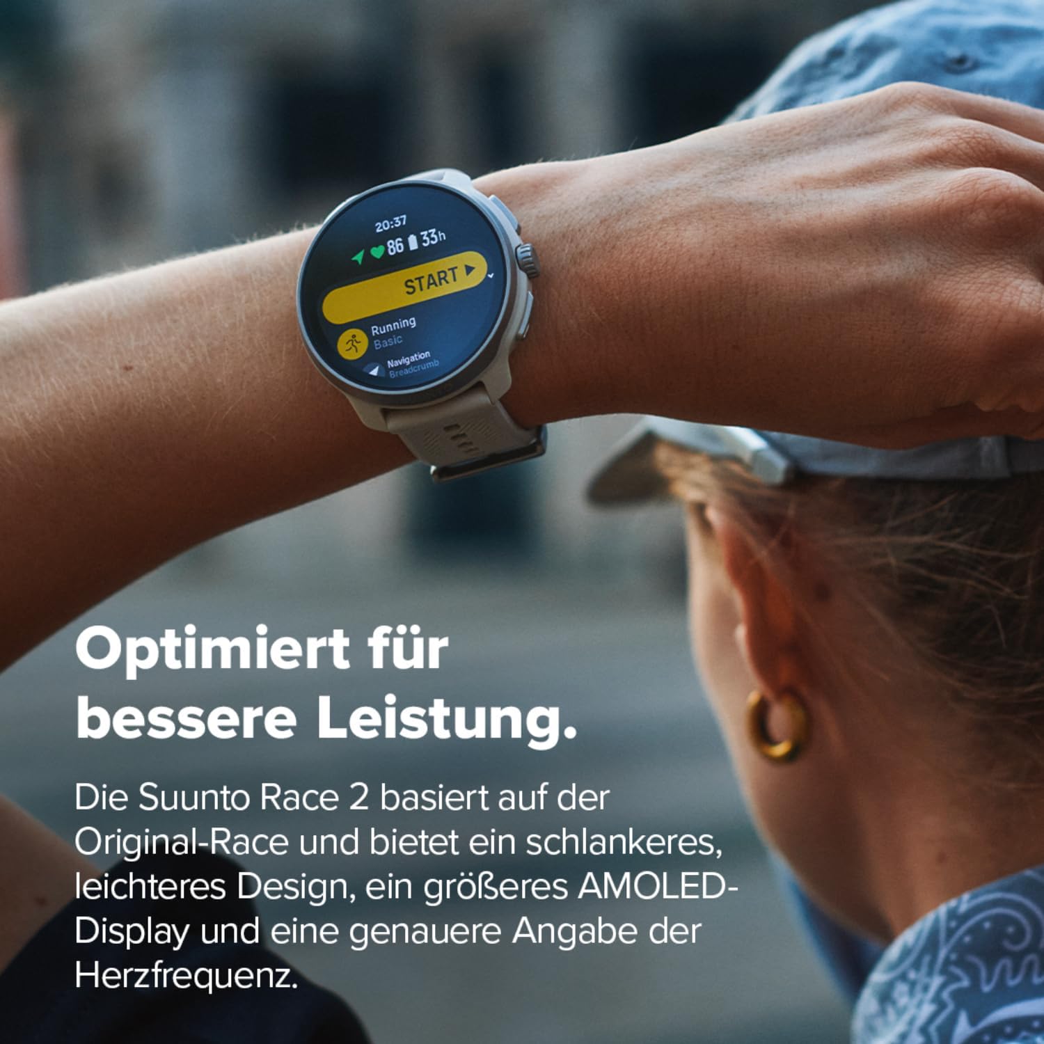 SUUNTO Race 2 GPS Sportuhr, Helles 1.5-Inch AMOLED Touchsreen,Schlankeres und Leichteres Design, 16-Tage Akkulaufzeit, Offline-Karten, Prezise Navigation, 115+ Sportmodi, Erweiterte Trainingsmesswerte