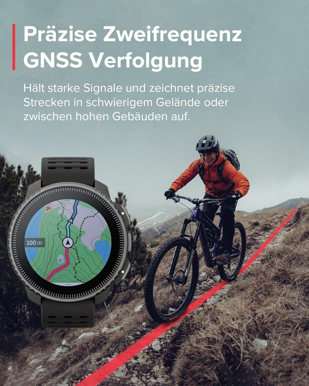 SUUNTO Vertical Abenteuer Uhr - GPS Smartwatch, Zweifrequenz GPS Navigation, Kostenlose Offline-Karten, mit Solarladung Akkulaufzeit bis zu 65 Tagen, Militärgeprüftes Gehäuse, 100m Wasserdichtigkeit
